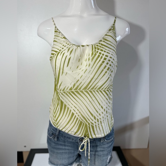 PLANET 100% SILKE TOP SPAGHETTI STRAPS CROPPED WITH WAIST TIE IN SIZE 8 - Picture 3 of 9